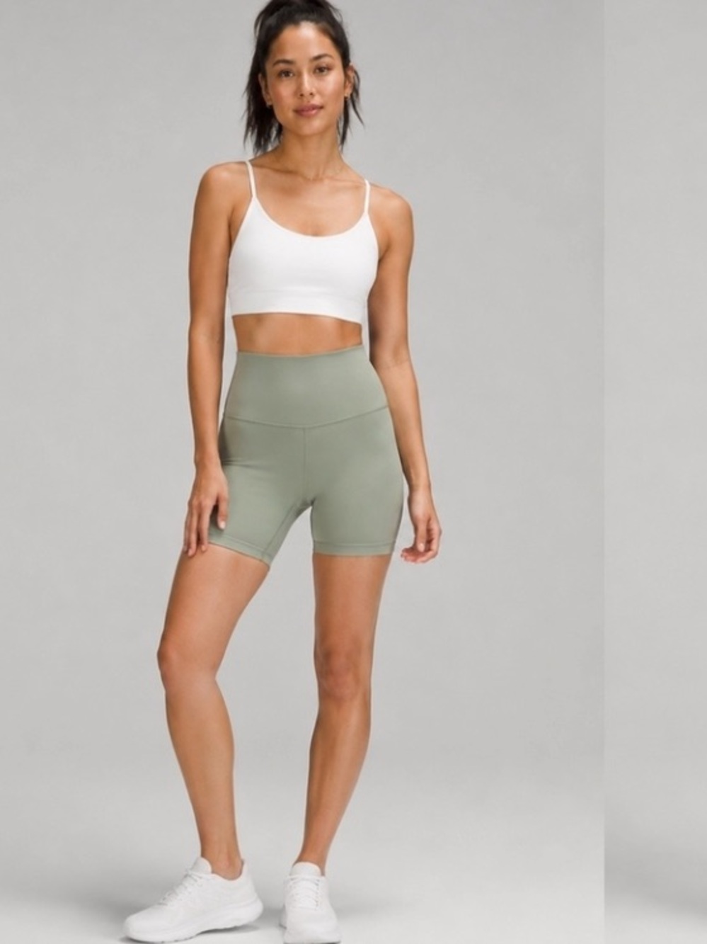Sage Green Lululemon Align Shorts 4”